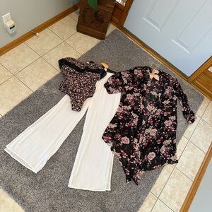 G&E Black Floral Cover, Kona Sol Swim Suit and Cover Pants
